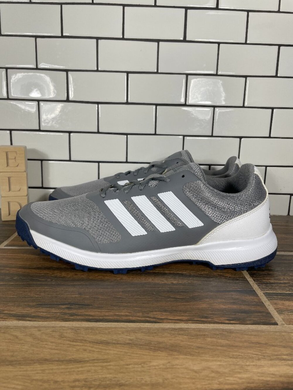 adidas Tech Response SL Spikeless Golf Shoes Mens Size 12 Gray White Sneakers